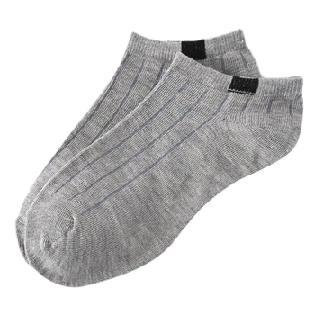 1 пара хлопчатобумажных носков в полоску для женщин унисекс, повседневные носки с глубоким вырезом на щиколотке, мягкие, 37JB