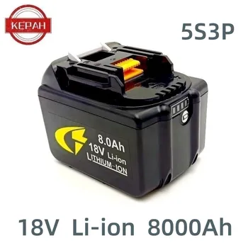 100% Аккумуляторная Батарея BL1860 18V 8000mAh Литий-ионная для Makita 18v Battery BL1840 BL1850 BL1830 BL1860B LXT 400