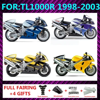 100% Подходящие комплекты кузовных обтекателей для мотоциклов с впрыском подходят для TL1000 1998 - 2003 TL1000R 98 99 01 02 03 полный обвес обтекателя