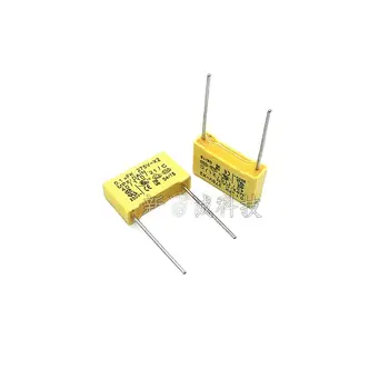 100шт/X2 желтый защитный конденсатор 275VAC 104 0,1 МКФ 275V 100NF расстояние между ногами P15 Мм
