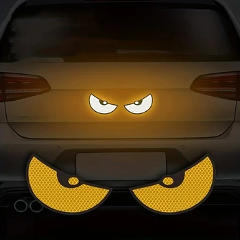 2 шт./компл. светоотражающих автомобильных наклеек - улучшите видимость вашего автомобиля и безопасность с помощью наклеек Devil Eye!
