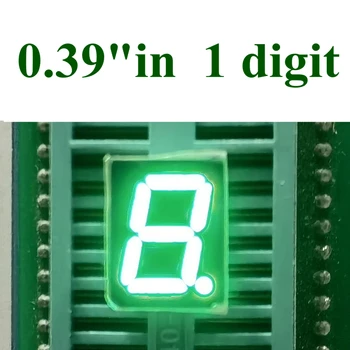 20 шт./ЛОТ 0,39 дюйма 1 Бит 7 Сегментный Чистый зеленый светодиодный Дисплей Цифровая Трубка Пластик Металл Общий КАТОД (трубка Nixie)