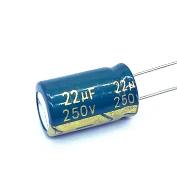 200шт 300шт/лот Высокочастотный низкоомный алюминиевый электролитический конденсатор 250 В 22 мкФ размер 10*17 22 мкФ 20%