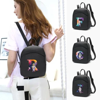 2024 Новый женский модный Многофункциональный рюкзак для удобного хранения, простой и повседневный рюкзак с буквенным принтом астронавта