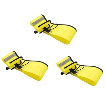 3 шт Надувной сигнальный буй SMB для подводного плавания длиной 1 м, видимый поплавок, сигнальная трубка, желтая колбаса