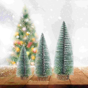 3 шт. Рождественская елка со встроенными светодиодными лампочками, елки, декор для столешницы, Сосна Маленькая