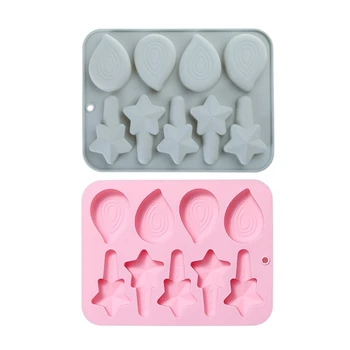 3D силиконовые формы для карандашей Star Water Drop многоразового использования для самостоятельного изготовления, голубая и розовая прямая поставка