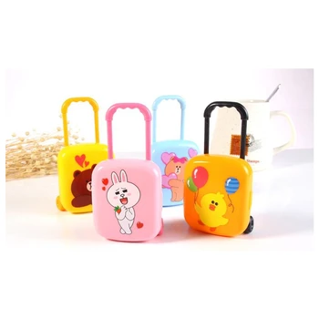 4 комплекта мини-багажа, 3D резиновый ластик, модный креативный мини-цветной ластик с животными и фруктами, по 4 штуки мини-ластика в каждом багаже