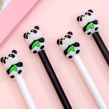 4 Шт Гелевая Ручка Kawaii bamboo Panda 0,5 мм Канцелярские Принадлежности Для Письма