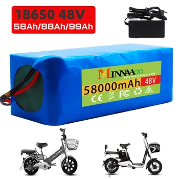 48V 100Ah 13S3P XT60 48V Сменный Литиевый аккумулятор 100Ah Для 54,6 v E-bike Электрический велосипедный Скутер с BMS + зарядным устройством