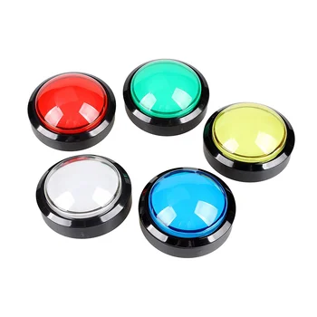 5X аркадных кнопок, 60-миллиметровый купол, 2,36-дюймовая светодиодная кнопка с микропереключателем для игровой приставки для игровых автоматов