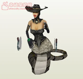 LOL Magic Snake Helper Game 3d Бумажная Модель DIY Бумажная Форма Ручной Работы