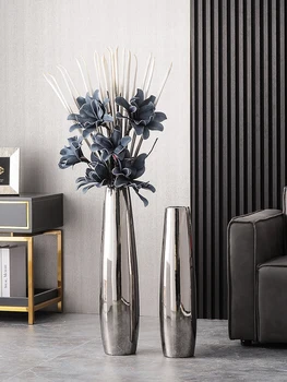 Nordic Light Роскошное украшение для пола высокого класса, Большая ваза, Цветочная композиция для гостиной, высококачественное украшение для телевизора в гостиной