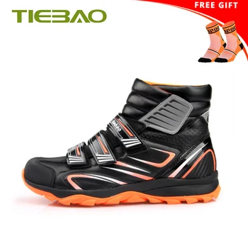 Tiebao/ Мужская обувь для зимнего отдыха на горных велосипедах, теплые самоблокирующиеся велосипедные кроссовки Sapatilha Ciclismo Mtb, Велосипедная обувь