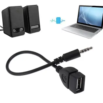 Автомобильный адаптер 3,5 мм кабель аудио адаптер для наушников AUX аудио разъем конвертер кабель адаптер для USB к стерео 