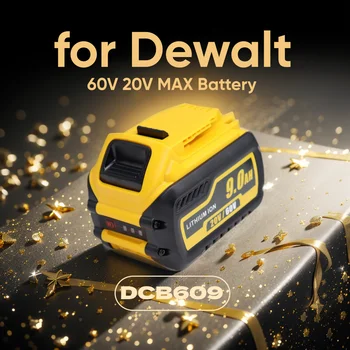 Аккумулятор 60V 9.0Ah Для Dewalt DCB200 Сменный Аккумулятор DCB606 DCB609 DCB205 DCB206 DCB209 DCB182 Аккумулятор Для Электроинструмента 20V 6.0Ah