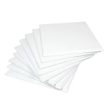Акустические панели белые 12 штук со скошенным краем высокой плотности для отделки стен и акустической обработки