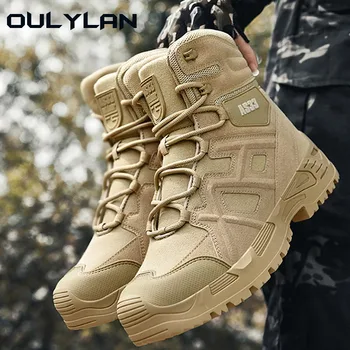 Армейские тактические ботинки Мужские Летние Военные походные ботинки для скалолазания на открытом воздухе Мужская походная тренировочная обувь Боевые ботильоны для пустыни