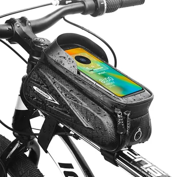 Велосипедная сумка, водонепроницаемая Передняя велосипедная сумка, 7,2-дюймовый мобильный телефон, Верхняя трубка, Сумки на руль, Аксессуары для горных велосипедов