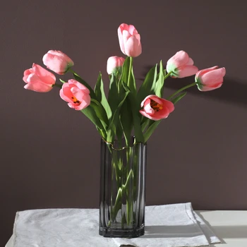 Высококачественная тактильная и увлажняющая имитация Большой ветви тюльпана Украшение для дома искусственный цветок Цветок бонсай