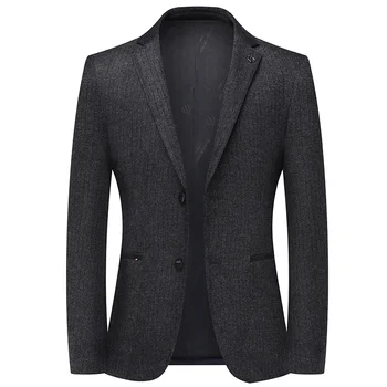 Высококачественный мужской блейзер в итальянском стиле, Элегантная мода, простое деловое повседневное джентльменское пальто, профессиональная одежда