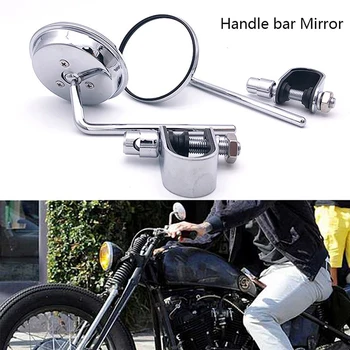 Двойное вращающееся зеркало заднего вида для мотоцикла POSSBAY для Harley Honda Yamaha Cafe Racer, Зеркальные аксессуары с ретровизором