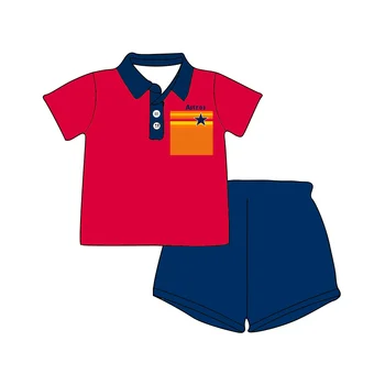 Детская одежда Летние Комплекты одежды для малышей и мальчиков Топы + шорты, Наряды из молочного шелка