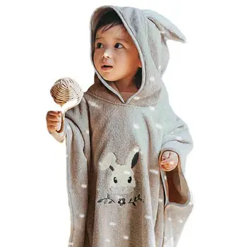 Детский халат, халат для малышей, Мягкий впитывающий быстросохнущий халат с капюшоном, Полотенце, подарок для новорожденных