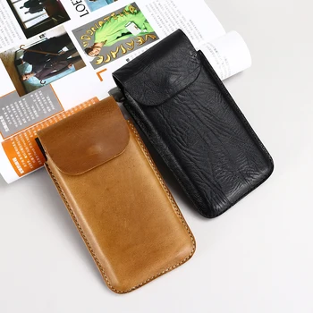 для Huawei Mate 60 Pro case, мужской ремень для мобильного телефона из натуральной кожи, поясная сумка, чехол для телефона, сумки