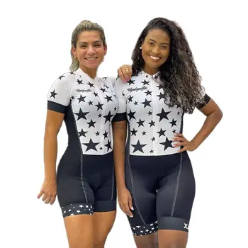 Женский комплект из джерси для велоспорта для триатлона с коротким рукавом Skinsuit Maillot Ropa Ciclismo Велосипедная одежда Велосипедные рубашки Комбинезон Macaquinho