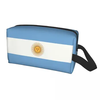 Изготовленный на заказ Флаг Аргентины, Сумка для туалетных принадлежностей для женщин, Косметический органайзер для макияжа, Коробка для хранения косметики Lady Beauty