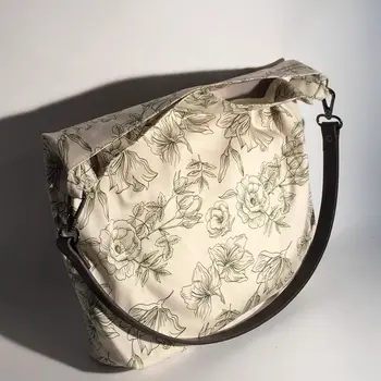 Корейская сумка Y2k с эстетическим цветочным принтом, повседневная простая Милая Женская модная холщовая сумка, Офисная дизайнерская сумка для леди