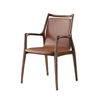 Креативные обеденные стулья в скандинавском стиле, Ретро Минималистичный Обеденный стул из массива дерева, кресло для отдыха, мебель для дома Sillas De Comedor