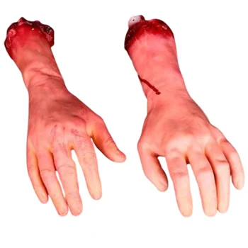Кровавая рука Ужаса Хэллоуина, Жуткая рука, Сломанная рука, рука из искусственного латекса в натуральную величину, Страшный реквизит для вечеринки с Привидениями на Хэллоуин