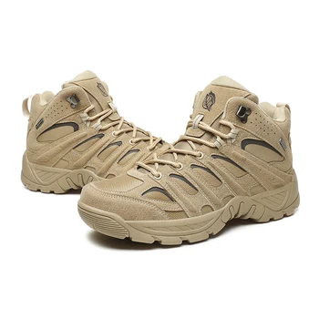 Летние Тактические ботинки Мужские 2024 Дышащая Военная обувь Армейские кожаные ботинки для мужчин Для охоты на открытом воздухе Новые поступления