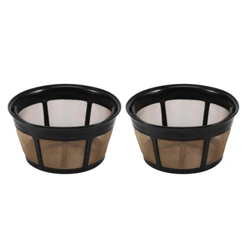 Многоразовый фильтр для кофе, корзинчатые фильтры для кофе, сменный фильтр для кофе на 8-12 чашек с сетчатым дном из нержавеющей стали