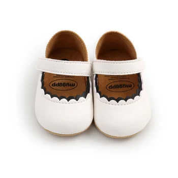 Модная детская кожаная обувь Обувь принцессы для новорожденных девочек Противоскользящие Первые ходунки Повседневная обувь для малышей