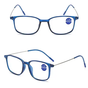 Мужские очки для чтения HD Женские очки для пресбиопии с защитой от синего света Полнокадровые ультратонкие очки из материала ПК
