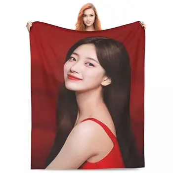 Мягкое прочное одеяло Bae Suzy Actress Red Airplane для путешествий, зимнее фланелевое покрывало с красочным дизайном, чехол для дивана-кровати