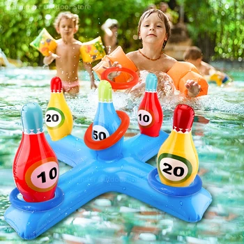 Наружные надувные Складные Принадлежности для воды в бассейне с плавающим рядом, Надувные кольца для игры в водные игры