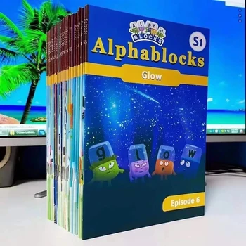 Номерные блоки (30 шт.) Alphablocks (26 шт.) Numberblocks S3 (30 шт.) Цифровые строительные блоки для детей, книги для детей раннего возраста