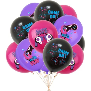 Оформление тематической вечеринки воздушным шаром с игровой ручкой, 12-дюймовый латексный воздушный шар, оформление вечеринки по случаю дня рождения