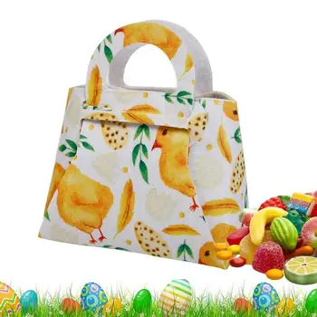 Пакеты для пасхальных яиц PPy Easter Egg Hunt, подарочные пакеты для пасхальных кроликов и морковных яиц с ручками, контейнеры для пасхальных корзин с кроликами и яйцами для детской школы