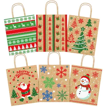 Пакеты для рождественских угощений Рождественские пакеты для подарков Пакеты для рождественских принадлежностей Объемные маленькие подарочные пакеты пакеты для подарочной упаковки
