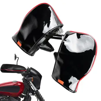 Перчатки для снегоходов 1 пара водонепроницаемых зимних теплых перчаток Мотоциклетные Перчатки Муфты на руль для езды на велосипеде в холодную погоду
