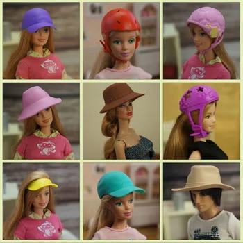 Пластиковая шляпа для куклы Кен Бой 1/6 Аксессуары для миниатюрных кукол Головные уборы для волос Шлем Шляпы для Барби 1/6 BJD Кукольный домик Детские игрушки