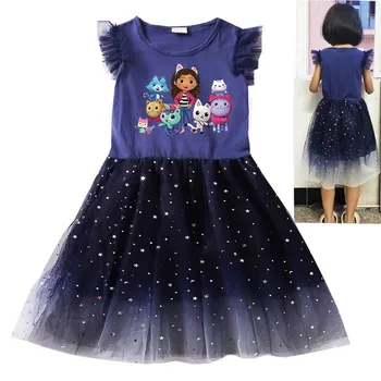 Платье для костюмированной вечеринки для девочек из кукольного домика Габби, нарядитесь в образ своего любимого персонажа из сериала в этом красивом платье
