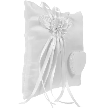 подушка для обручального кольца с белым цветком, подушка для обручального кольца, коробка для обручальных колец, держатель для колец на годовщину свадьбы