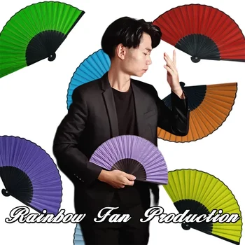 Производство Rainbow Fan (семь раз) от Angel Stage, фокусы, вечеринка, магическое шоу, трюки, реквизит для начинающих фокусников, забавная иллюзия