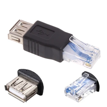 Разъем USB Type A к разъему RJ45 Ethernet Сетевой маршрутизатор локальной сети